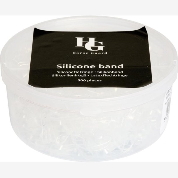 Horse Guard Elastikker "Silicone" Transperant 500 stk. i Plastd�se