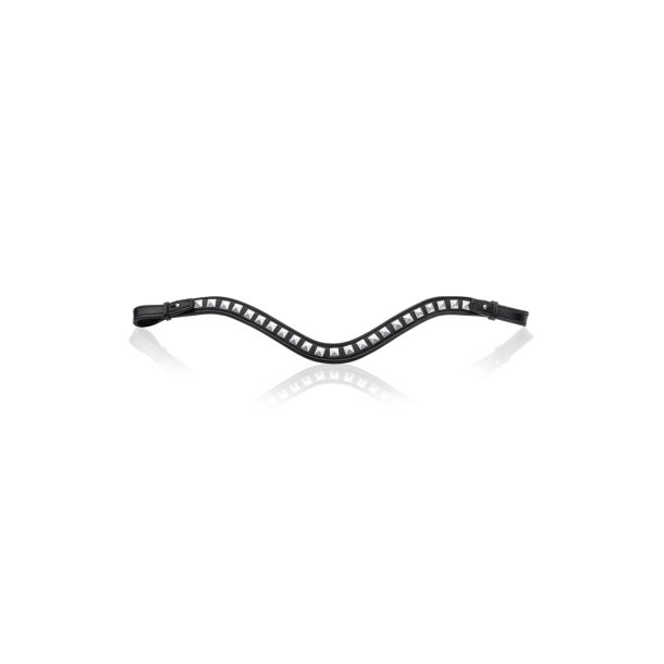 Utzon Equestrian Pandebnd "Pyramid" Black Silver