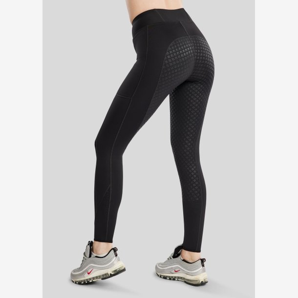 Montar Ridetights " Pull On Pintucks and Golden Quartz Crystal " Fullgrip Black