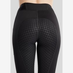 Montar Ridetights " Pull On Pintucks and Golden Quartz Crystal " Fullgrip Black