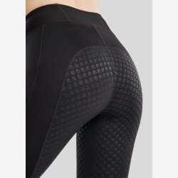 Montar Ridetights " Pull On Pintucks and Golden Quartz Crystal " Fullgrip Black