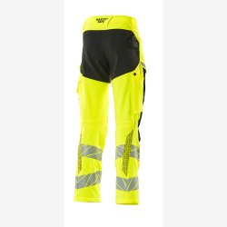 Mascot Bukser m. knlomme STRETCH Letvgt Hi-Vis Gul