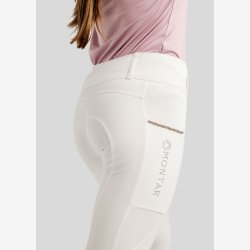 Montar Ridetights "Lila Champagne Crystal Tape JUNIOR" Fullgrip White
