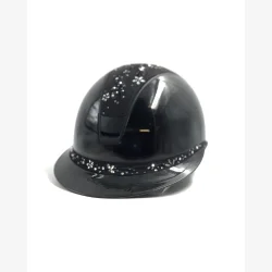 Samshield Ridehjelm Miss Shield 2,0 Glossy "Flower Swarovski Jewelry Matt Black Blazon/trim" Black