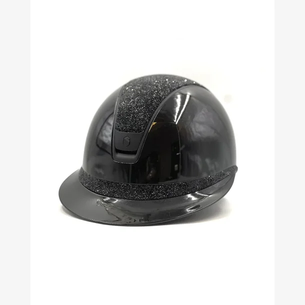 Samshield Ridehjelm Miss Shield 2,0 Glossy "Ultra Fine Rocks Top, Band og Blazon Matt Black" Black