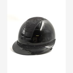 Samshield Ridehjelm Miss Shield 2,0 Glossy "Spring Flower Top-Band  Mat Black Trim-Blaizon" 