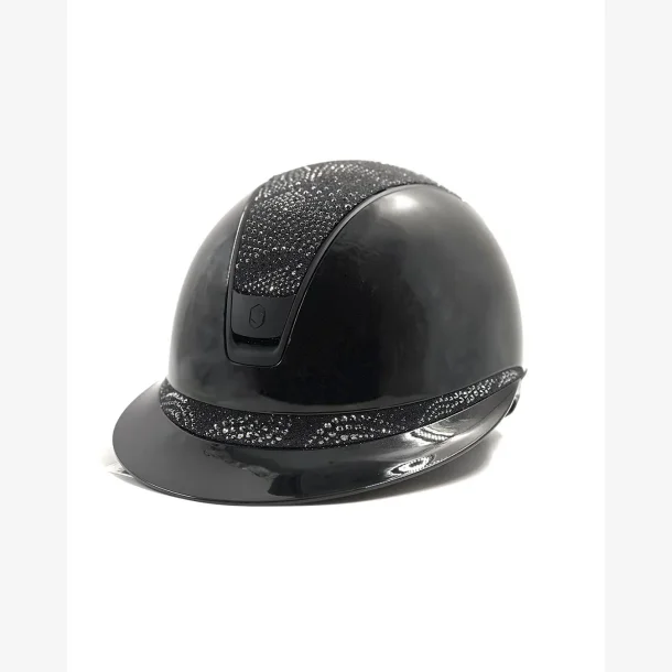 Samshield Ridehjelm Miss Shield 2,0 Glossy "Intarsia Top-Band  Mat Black Trim-Blaizon" 