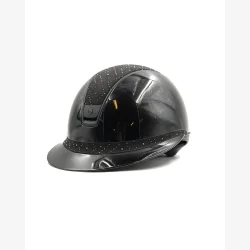 Samshield Ridehjelm Miss Shield 2,0 Glossy "Aztec Top, Band og Blazon Matt Black" Black