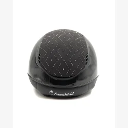Samshield Ridehjelm Miss Shield 2,0 Glossy "Aztec Top, Band og Blazon Matt Black" Black