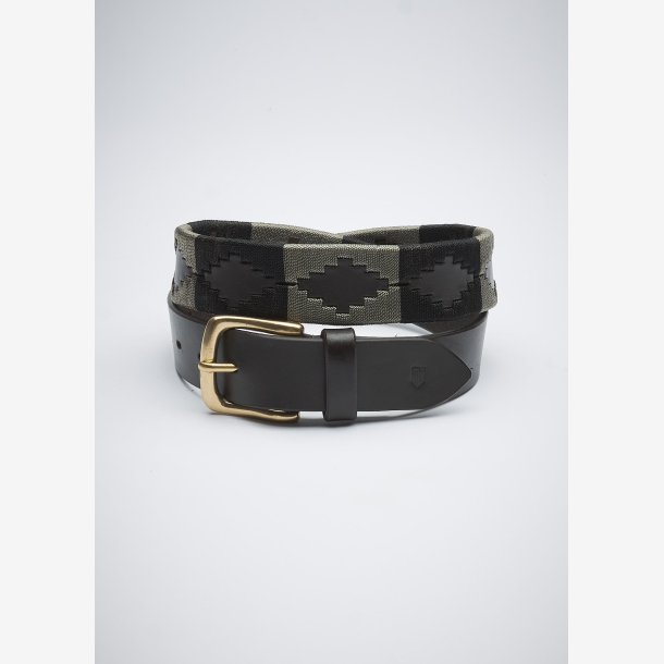 Maya Delorez B�lte "Leather Belt" Black/Grey