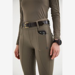 Maya Delorez Ridebukser "Compression Breeches Fullgrip" Camo Brown