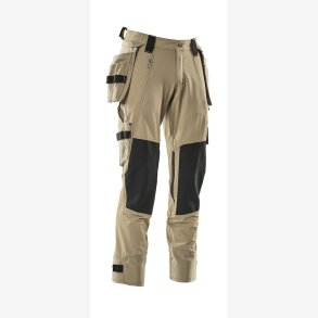 Mascot Bukser aft. h�ngelommer STRETCH Lys Khaki