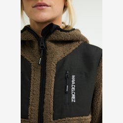 Maya Delorez Jakke "Hooded Teddy Jacket" Taupe