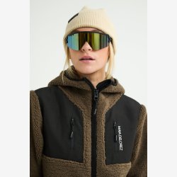 Maya Delorez Jakke "Hooded Teddy Jacket" Taupe