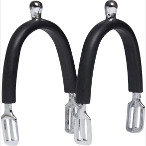 Equipage Sporer med knop, gummi og remme junior 15 mm.