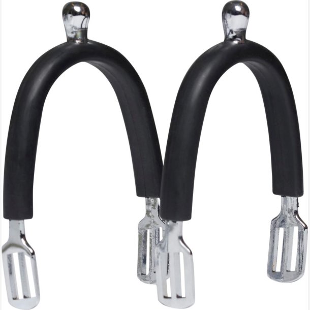 Equipage Sporer med knop, gummi og remme junior 15 mm.