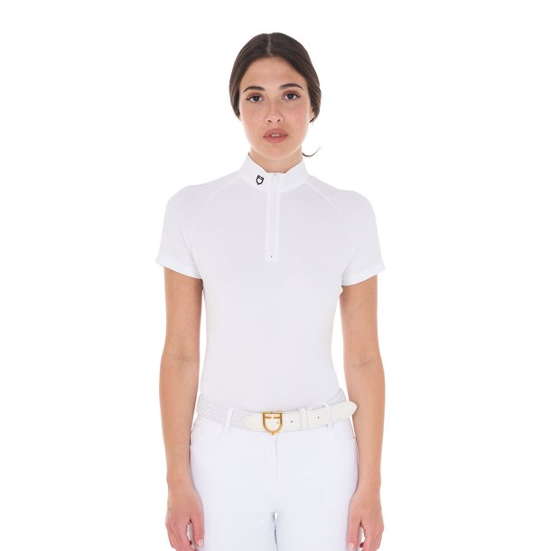 Equestro St�vnebluse "Donna Zip" White
