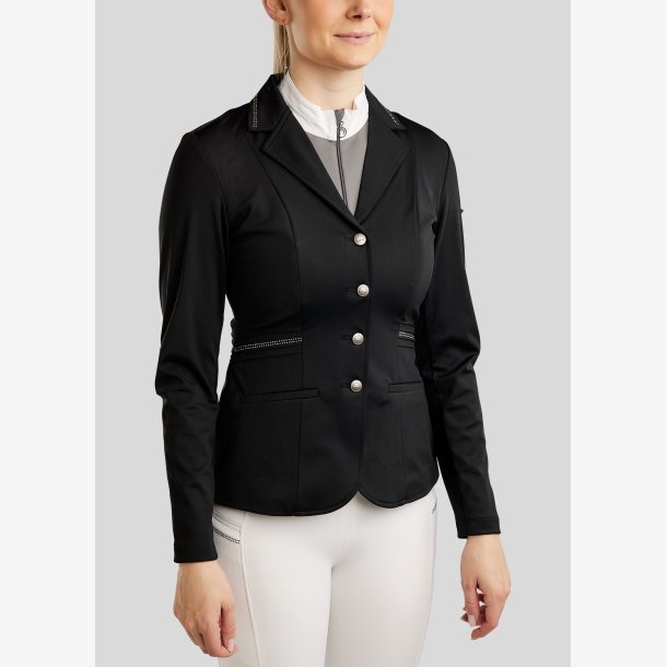 Montar St�vnejakke "Pearl Pintuck Gun Metal Crystals" Black