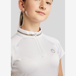 Montar St�vnebluse "Lila JUNIOR Competition with Champagne Crystal Tape" White