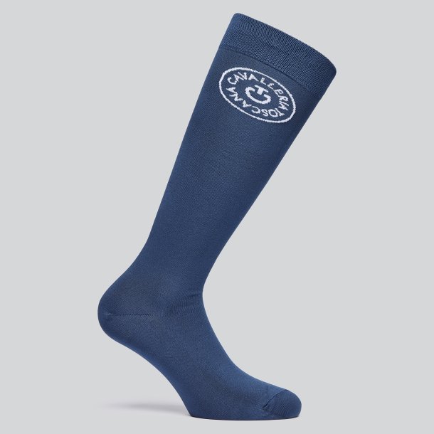 Cavalleria Toscana Strmper "CT Double Orbit Socks" Ocean Blue