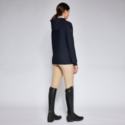 Cavalleria Toscana Hoodie "CT Diagonal Weave Zip Hoodie" Navy