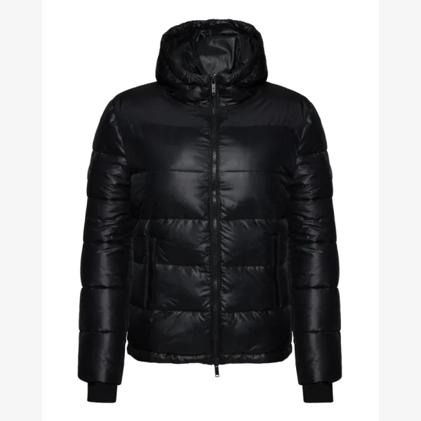 Trolle Projects Jakke "Hooded Short Down Jacket" Black Gloss