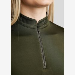 Montar Trningsbluse "Gaia Competition with Gunmetal Caviar Tape" Olive