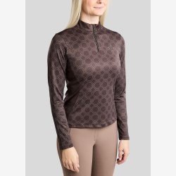 Montar Tr�ningsbluse "Leia L/S Lumber Check" Black Peony