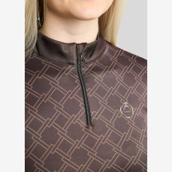 Montar Tr�ningsbluse "Leia L/S Lumber Check" Black Peony