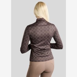 Montar Tr�ningsbluse "Leia L/S Lumber Check" Black Peony