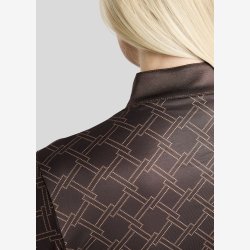 Montar Tr�ningsbluse "Leia L/S Lumber Check" Black Peony