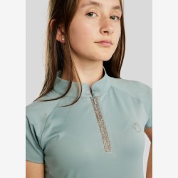 Montar Polo "Lila JUNIOR Polo S/S with Champagne Crystal Tape" Turin