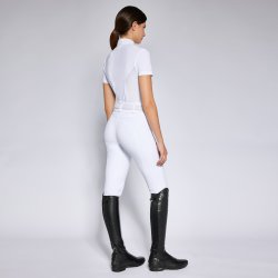 Cavalleria Toscana Stvnebluse "CT Jersey S/S with Perforated Inserts" White