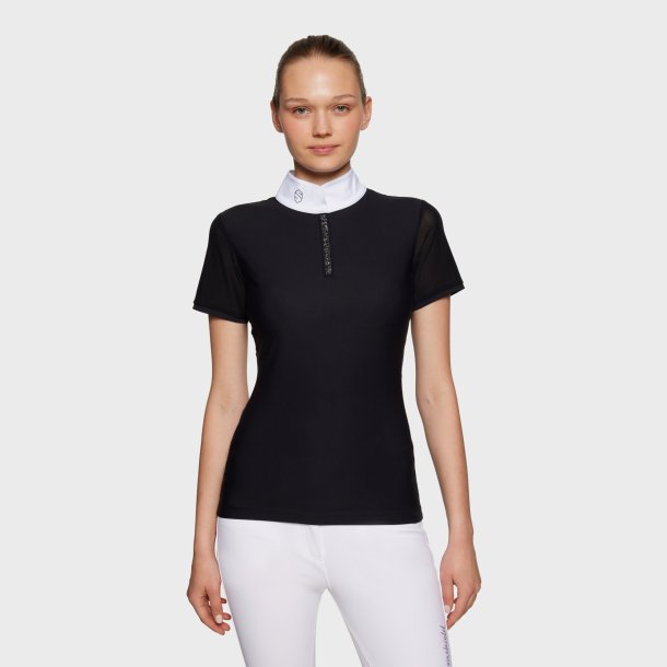 Samshield St�vnebluse "Roxy Premium Short Sleeves" Sort/Hvid