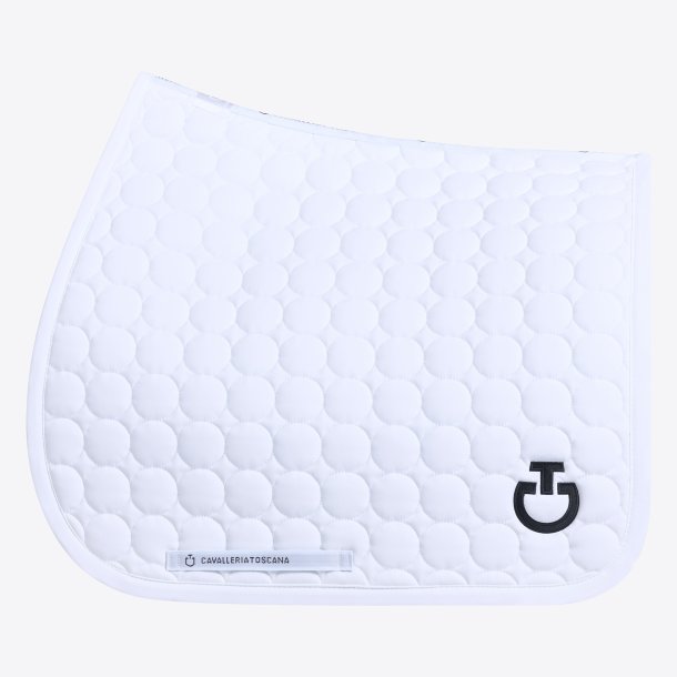 Cavalleria Toscana Underlag Dressur "Circle quilted Jersey Dressage" White/Black 