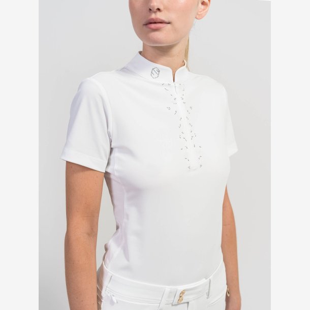 Samshield Stvnebluse "W-Loise Crystal Leaf Short Sleeves" Hvid M