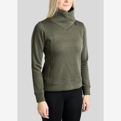 Montar Sweatshirt "Naja High Collar Golden Quartz Crystal " Forest Green