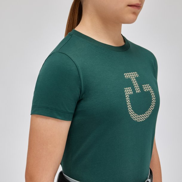 Cavalleria Toscana T-shirt  JR "CT Girls Logo Cotton T-Shirt" Petroleum