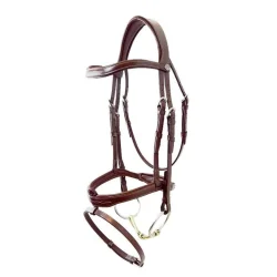 Antares Trense "Signature Flash Noseband Snaffle" Brun