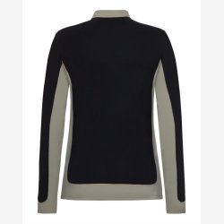 Trolle Projects Trningsbluse "T Cut Long Sleeve Polo" Earth Grey/Black